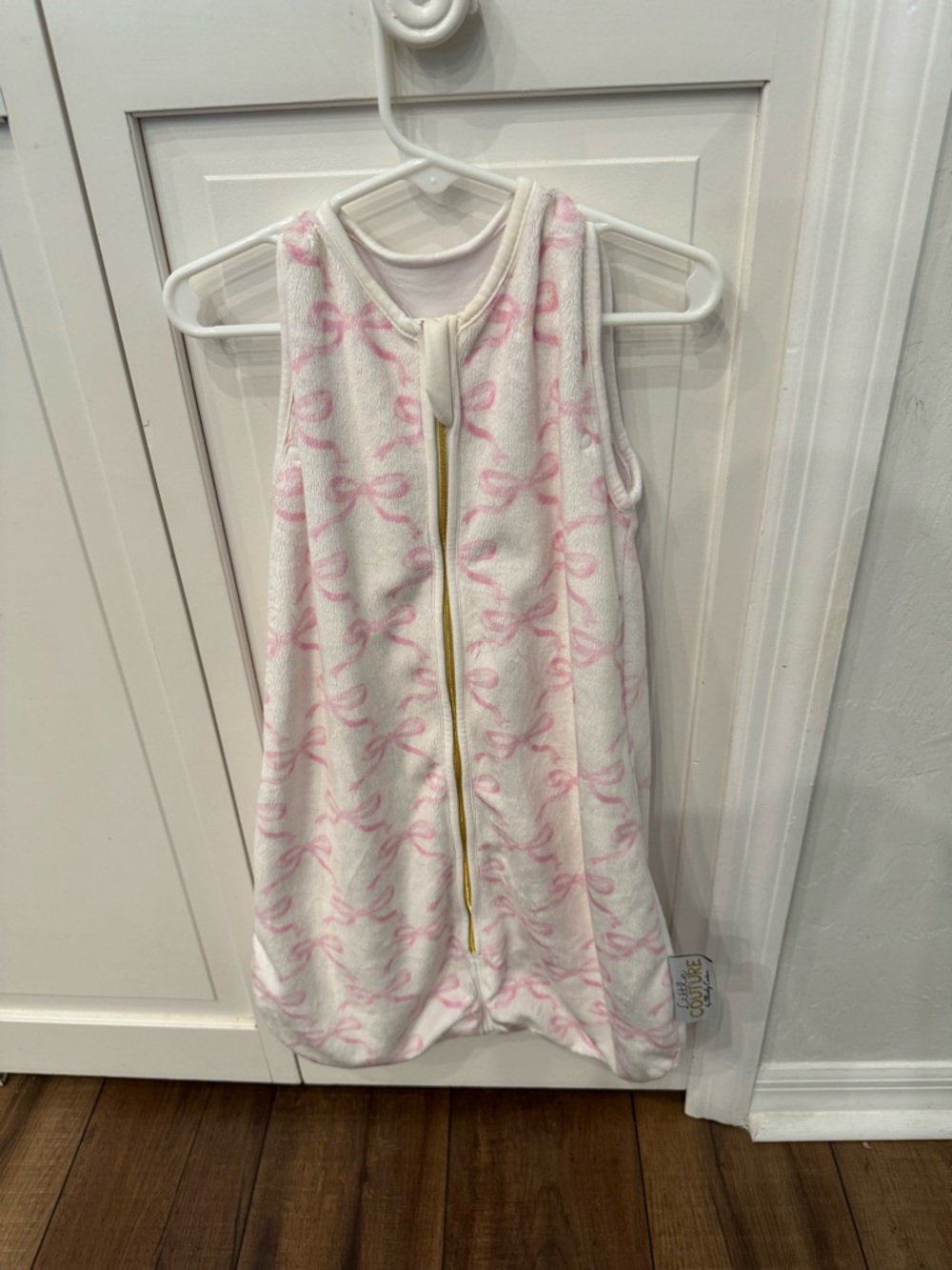 Minky Couture - Pink Bow Sleeveless Baby Sleep Sack